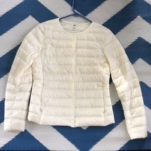 Uniqlo Collarless Puffer Jacket EUC